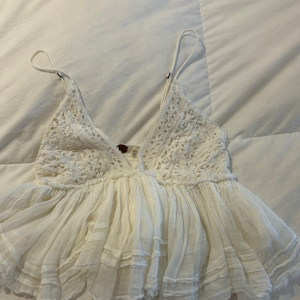 Free People Cream Lace Camisole